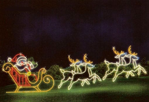 LED Santa's Sleigh with Reindeer - Sierra Display - Banners and ...